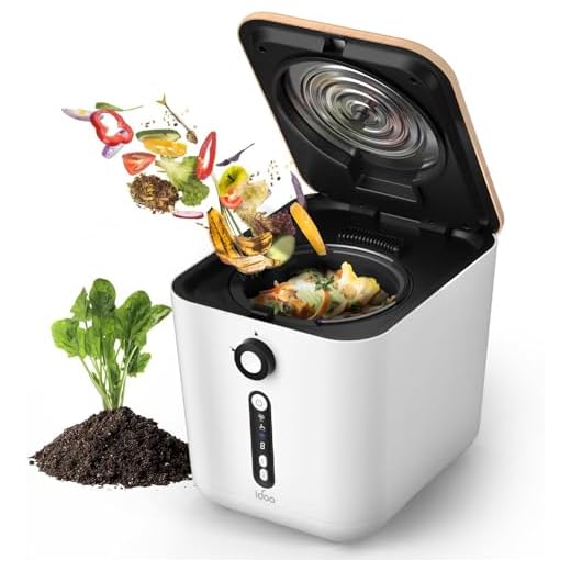 iDOO Smart Kitchen Composter, Electric Food Compost Bin, Indoor Countertop Food Cycler, Home Automated Composting Machine, Odorless and Compact Mixer Grinder, 3L Capacity Turn Waste to Compost