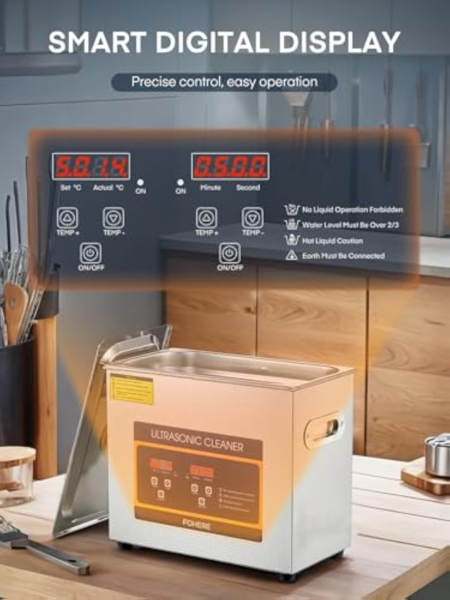 3.2L Ultrasonic Cleaner with Heater and Timer