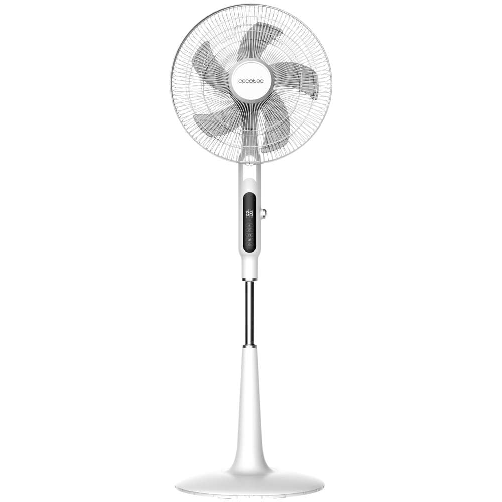 Cecotec Ventilatore da terra con telecomando EnergySilence 1600 Moskito, 65 W, funzione repellente per zanzare, timer, controllo touch, display LED, 10 velocità e 3 modalità, Bianco