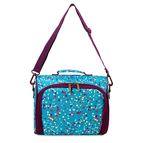 Image of J World Casey Small Lunch Bag for Adults. Medium-Size Insulated Lunch-Box for Kids, Color Dots