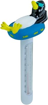 SWIMLINE HYDROTOOLS Cool Penguin Soft Top Thermometer Large Floating Easy Read For Water Temperature Shatter Resistant With String For Outdoor And Indoor Swimming Pools Spas Ponds Bathtubs