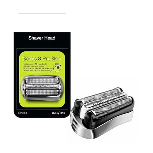 Tête De Rechange 32S Avec Grille Et Lame, Compatible Avec Les Rasoirs Braun Series 3 (3000s, 3010s, 3040s, 3050cc, 3070cc, 3080s, 3090cc)(1pcs 32S)