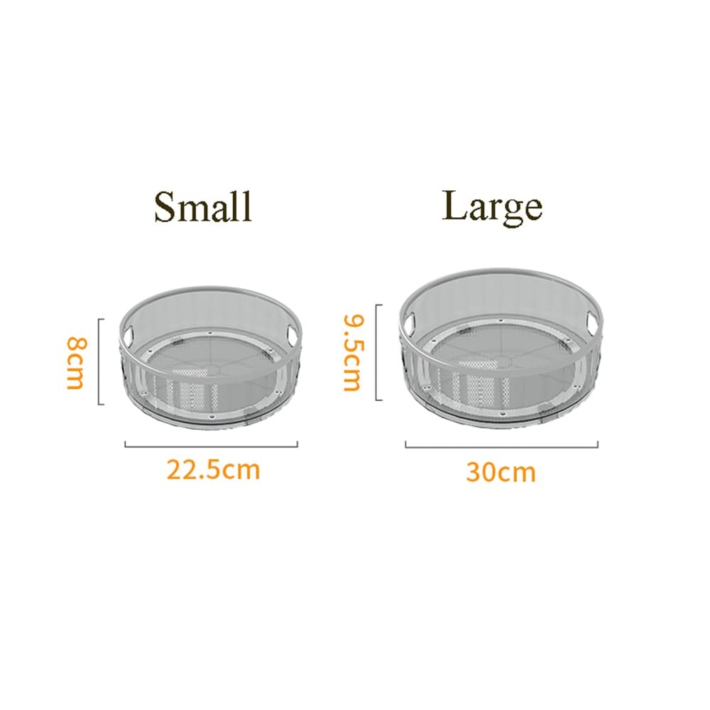 Organizador Giratorio Transparente Plataforma giratoria Lazy Susan de 12 Pulgadas Estante para Especias Bandeja de Almacenamiento giratoria de Gran Capacidad para latas y Especias Organizad