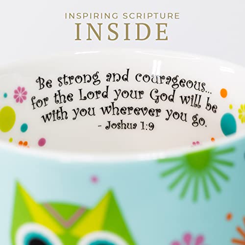 Divinity Boutique Owl Mug - Inspirational Ceramic Coffee Mug With Scripture For Women, Mom, Friends, Owl Lovers That Is Colorful And Dishwasher Safe, 350Ml #TOP3