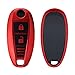 Produktbild kwmobile Autoschlüssel Hülle kompatibel mit Suzuki Sport 2-Tasten Autoschlüssel Keyless Go - Schlüsselhülle Silikon Cover - Hochglanz Rot