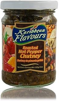 Premium Roasted Hot Pepper Relish (Trinidad Scotch Bonnet) 13 Oz - spicy chutney