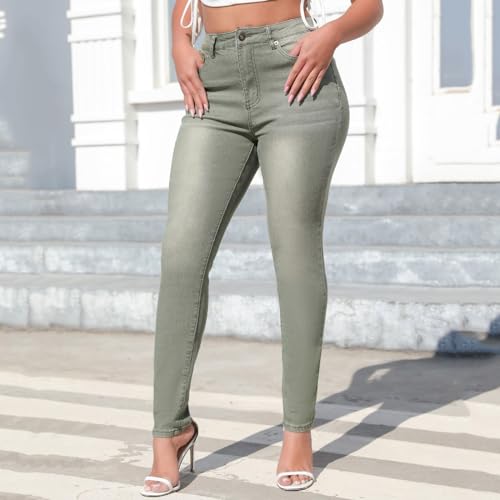 Pantalones vaqueros de mujer elásticos pitillo sexy levantamiento glúteos 4