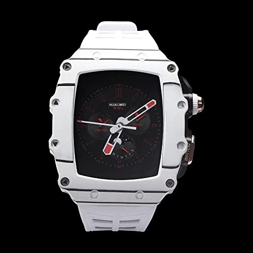 Cadre carbone Apple Watch avec bracelet caoutchouc fluor résistant - 3