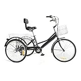 🚲FUN TO RIDE - This trike is made from carbon steel from start to finish. The strong and reliable frame means it won't crack, bend or break while you're travelling. The three-wheel design means you'll always have a smooth ride with a sturdy and stabl...