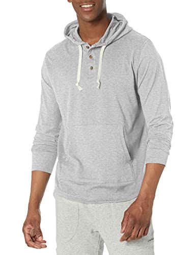 Hanes-Mens-Originals-Lightweight-Jersey-Hoodie-Cotton-Hooded-Sweatshirt-with-Henley-Collar