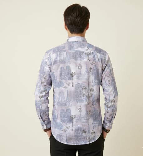 Image of UNM Men's Printed, Slim Fit, Casual Shirt.