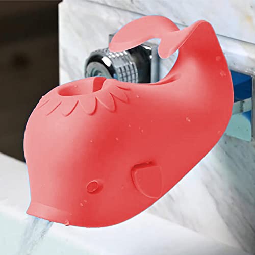 Image of Faucet Cover Bathtub Baby Tub - Bath Spout Cover Baby Bathtub, Faucet Cover Baby Bathtub Silicone Whale for Kids, Toddlers (ALIBEBE)