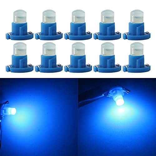 Qasim 10x T4.2 LED COB Bombillas Azul 1SMD para Luz de Salpicadero...