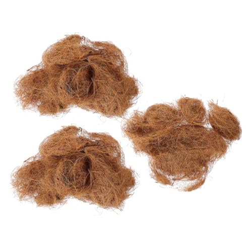 SHINEOFI 3 Beutel Kokosfaser Einlage Für Pflanzgefäße 300g Natürliche Kokospalmfaser Atmungsaktive Linerfasern Für Garten Und Pflanzkörbe Feuchtigkeitsstabilisierend Und Luftdurchlässig