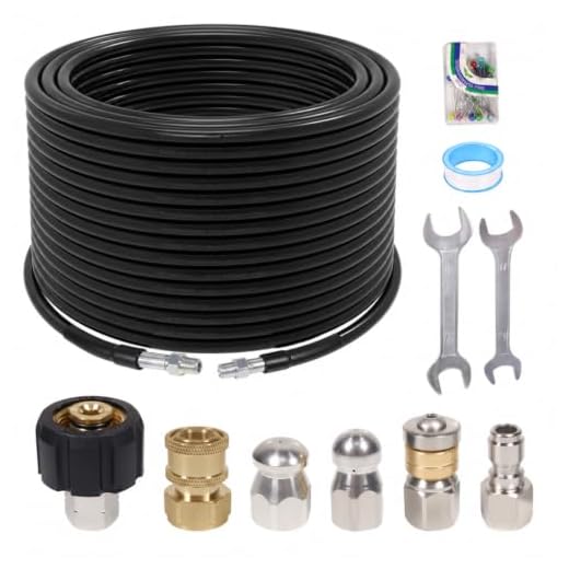 NuFlySic 150FT Pressure Washer Sewer Jetter Kit