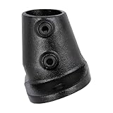 Rohrverbinder Bodenflansch schwarz 1 1/2" (48,3 mm), verstellbar 11°-29° AVERDE