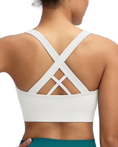 Image of RUNNING GIRL Sports Bras for Women,Seamless Strappy Sports Bra High Support Crisscross Back with Removable Pads