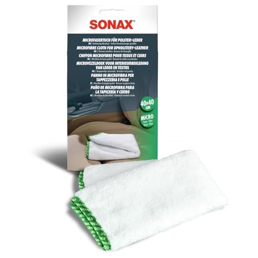 SONAX Chiffon Microfibre pour Tissus et Cuirs (1 pièce) pour Nettoyage Surfaces rembourrées Textiles et Cuirs | Réf: 04168000