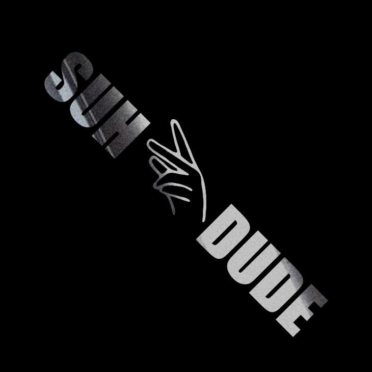 Suh Dude Meme Vinyl Decal Sticker UV & Waterproof Bumper Window Laptop Automotive Water Bottle Gift Accessories – Silver Chrome 8'