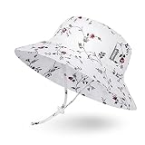 Hat Professor Baby Sonnenhut Einstellbar Atmungsaktiv Sonnenschutz Sommerhut für Kleinkinder Mädchen Jungen Kappe Mütze Fischerhut mit Breiter Krempe und UV-Schutz UPF 50+ Unisex Cap Hut