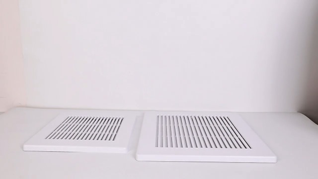 Cubierta para extractor de baño con resorte, cubierta cuadrada de 12" x 12" (2 piezas), cubierta blanca de plástico ABS para extractores de techo o pared, difusor de aire miniatura 7