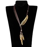 Bobury Retro Multi Layers Leaves Necklace Rhinestones Collar de cuero Long Tassel Women Necklaces