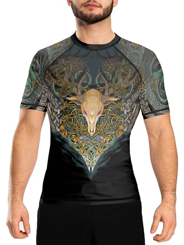 Raven Fightwear Men's Celtic Rash Guard Short Sleeve BJJ MMA2