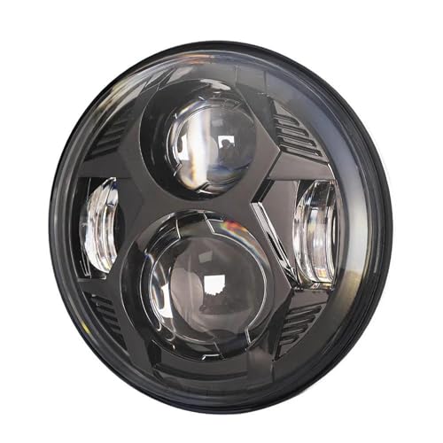 Phare avant moto 7 pouces anti-vibrations pour corriger l'éclairage Harley Fat Boy Lo