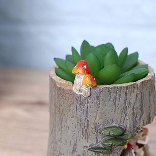 VILLCASE Plant Pot-Cute Animal Flower Pot Hedgehog Planting Pots Succulent Planter Pots Mini Round Succulent Plant Resin Flower Pot Pot Decoration for Office Desk Home Garden Living Room