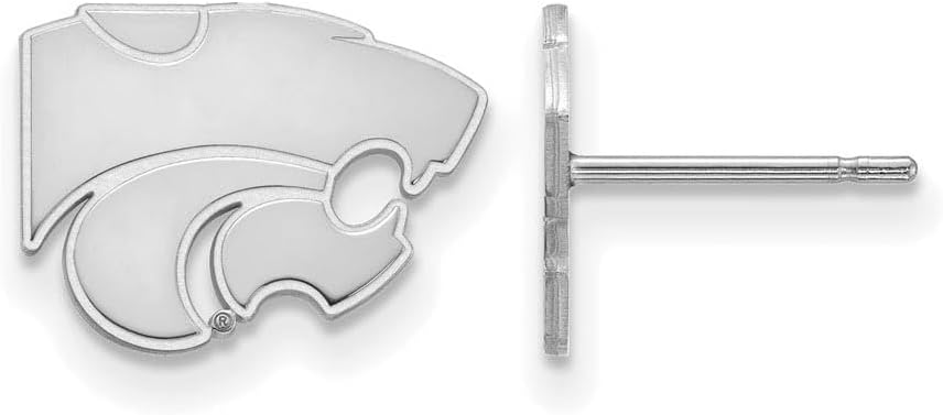 Kansas State Extra Small (3/8 Inch) Post Earrings (Sterling Silver)