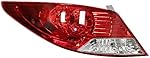 LOYALHEARTDY For 2012 2013 2014Hyundai Accent 4-Door Sedan Tail Lights Lamps Assembly, Left Driver Side Brake Light Red Lens Rear Halogen Tail Lights LH - Driver Side Taillight