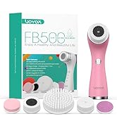 VOYOR Facial Cleansing Brush, Rechargeable Electric Face Cleanser Brush with 5 Brush Heads for Ex...