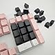 BoaJAJUHU OEM-Profil Blank Tastenkappen PBT Regenbogen gemischte Farben 1U R4 Tastenkappe für MX-Schalter mechanische Tastatur (Schwarz, 20Stück)
