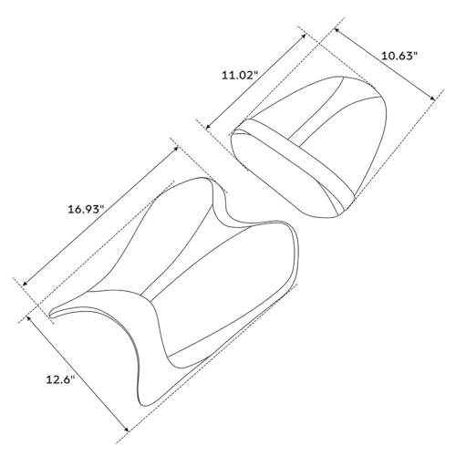 Asiento YZFR6 para moto YZF R6 de 2008 a 2016 juego de sillín de piloto y acompañante 7
