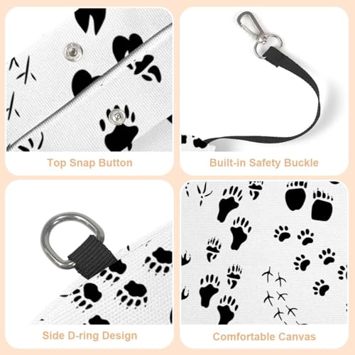 Bolsa de transporte de lona con diseño de garras para perros pequeños y gatos 5