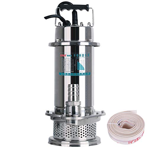 QYF Filter Pumps Submersible Pump 220V Farm Irrigation Pump Large Flow Clear Water Pump 304 Stainless Steel (Color : 1500w)