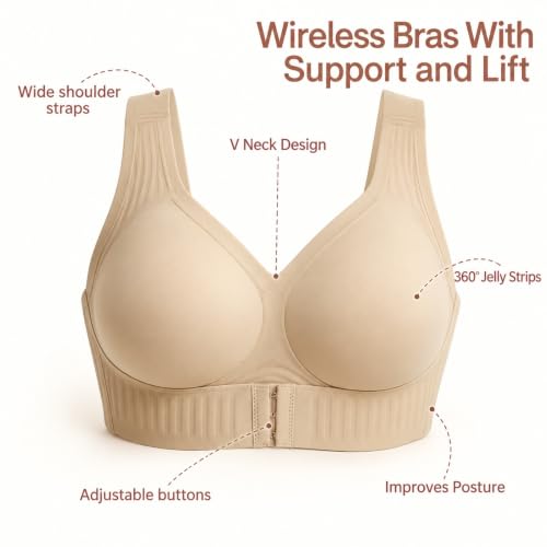Posture Corrector Bra for Women Front Closure Cross Back Support Bra - image 9