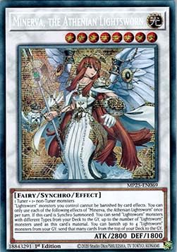 Minerva, The Athenian Lightsworn MP25-EN069 Secret Rare Englisch Boosterfrisch 1. Auflage - 2025 Mega-Pack Tin - mit ReCollectibles-Versandschutz - für Yu-Gi-Oh!