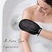 Exfoliating Gloves 2 Pcs, Korean Exfoliating Mitts, Body Scrub for Dead Skin Remover, Exfoliating Body Scrubber for Bath Shower, Body Exfoliator Scrubber, Moroccan Exfoliate Glove, Women Men (Black)