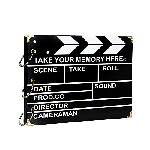 ThxMadam Scrapbook Álbum de Fotos Libro de Visitas de Boda con 60 Páginas Negras Presentes para Regalo de Valentín Día de Aniversario Navidad Cumpleaños para Esposa Hija Madre, Director A