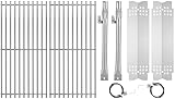 Grill Parts for Nexgrill Replacement Parts 2 Burner 720-0864M 720-0864, Megamaster 2 Burner 720-0864MA, Parts for Nexgrill Stainless Steel Grates, Burner Tubes, Heat Plates & Igniters Kit 2-Pack Set