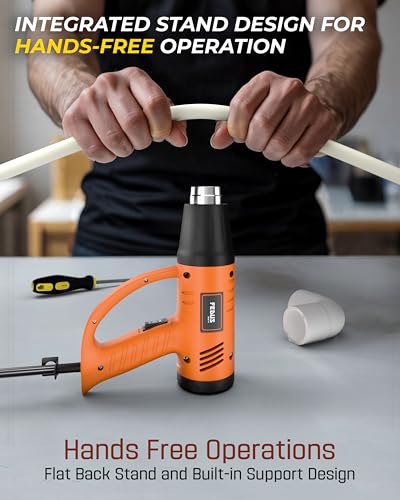 Image of FEDUS Heat Gun Hot Air Gun Temperature Machine 2000W, 2 Temp Settings Great for industrial use & Crafts, Removing & Drying Paint, Shrink Tubing /Wrapping Packing, Bend Plastic Pipes, Epoxy Resin