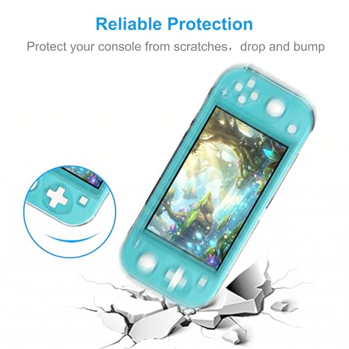 Image of Crystal Clear Cover Case for Switch Lite, Ultra Slim Clear Hard PC Protective Case Compatible with Nintendo Switch Lite with a Glass Screen Protector(Clear, 5.5inch)