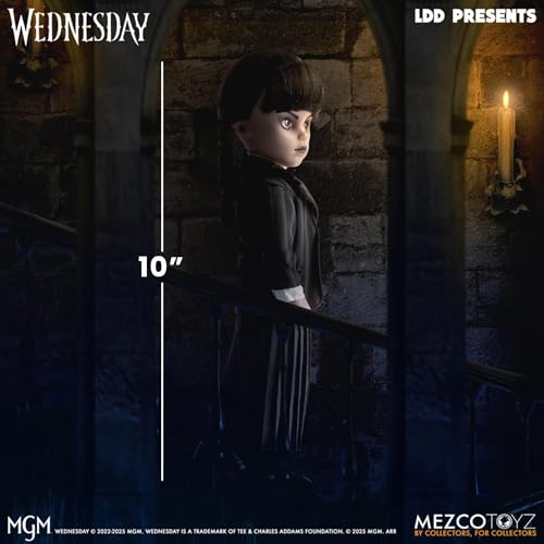 Muñeca Living Dead Dolls Wednesday Uniform Nevermore miniatura 4