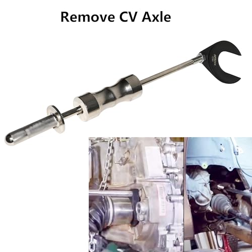 Inner CV Joint Puller Slide Hammer Front Wheel Drive Axle Half Shaft Removal Tool Kit Heavy Duty 10 Pounds Slide Hammer 63mm 48mm CV Joint Fork Adapter Attachments