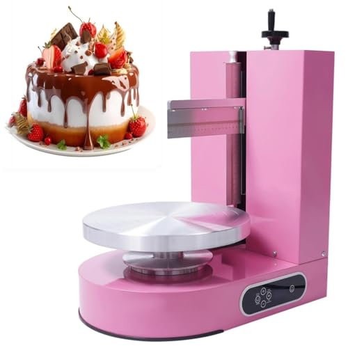 Einstellbare Tortencremestreichmaschine Automatisch Verstellbarer Tortenglätter für 4-12 Zoll Kuchen Professionelles Dekorationswerkzeug für Geburtstagskuchen,002