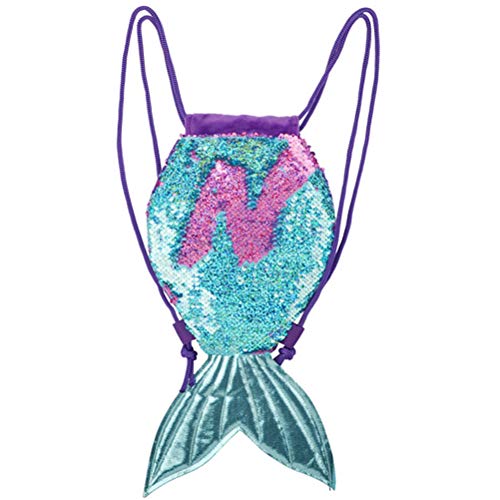 Mochilas Infantiles: WENTS Cola de Sirena para Niñas  Bolsa con Lentejuelas Reversibles