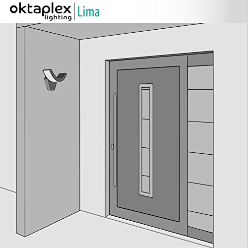 Applique exterieure LED 3000K Lima Oktaplex 10W anthracite