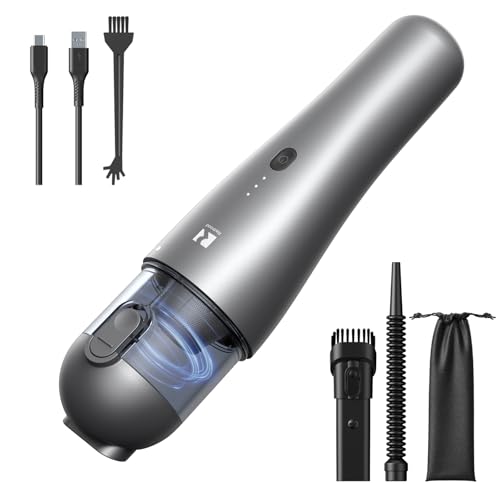 Redkey Aspirapolvere Portatile Senza Fili, Aspirabriciole per Auto, 6000Pa Aspirapolvere Potente 4-in-1 per Auto, Ufficio, Cucina e Peli di Animali