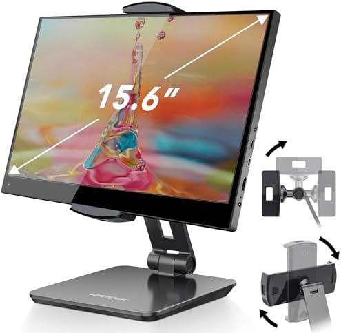 AboveTEK Business Kiosk Aluminum Tablet Stand, 360Ã‚° Swivel Tablet & Phone Holders for Any 4-14" Display Tablets or Cell Phones, Professional & Sturdy for Store POS Office Showroom (Grey)